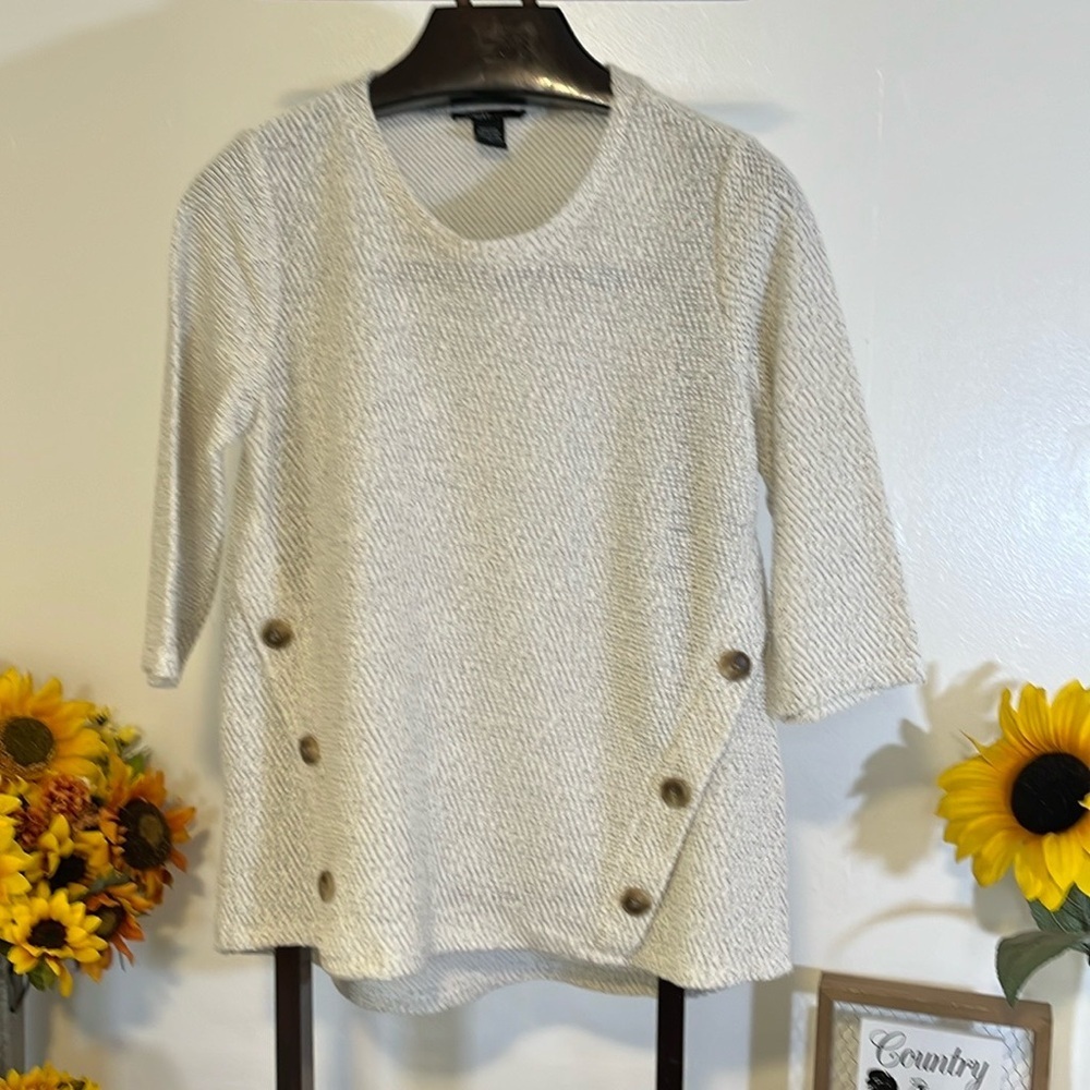 Robert Lewis women’s size long m sleeve cotton blend sweater